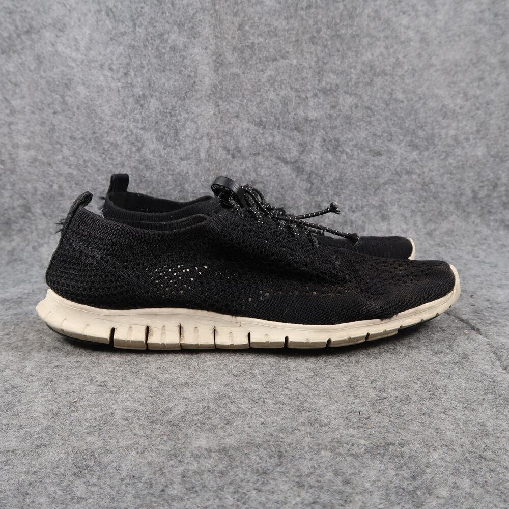 Cole Haan Shoes Womens 8.5 Oxford Sneakers Knit ZeroGrand Os Drawstring Black